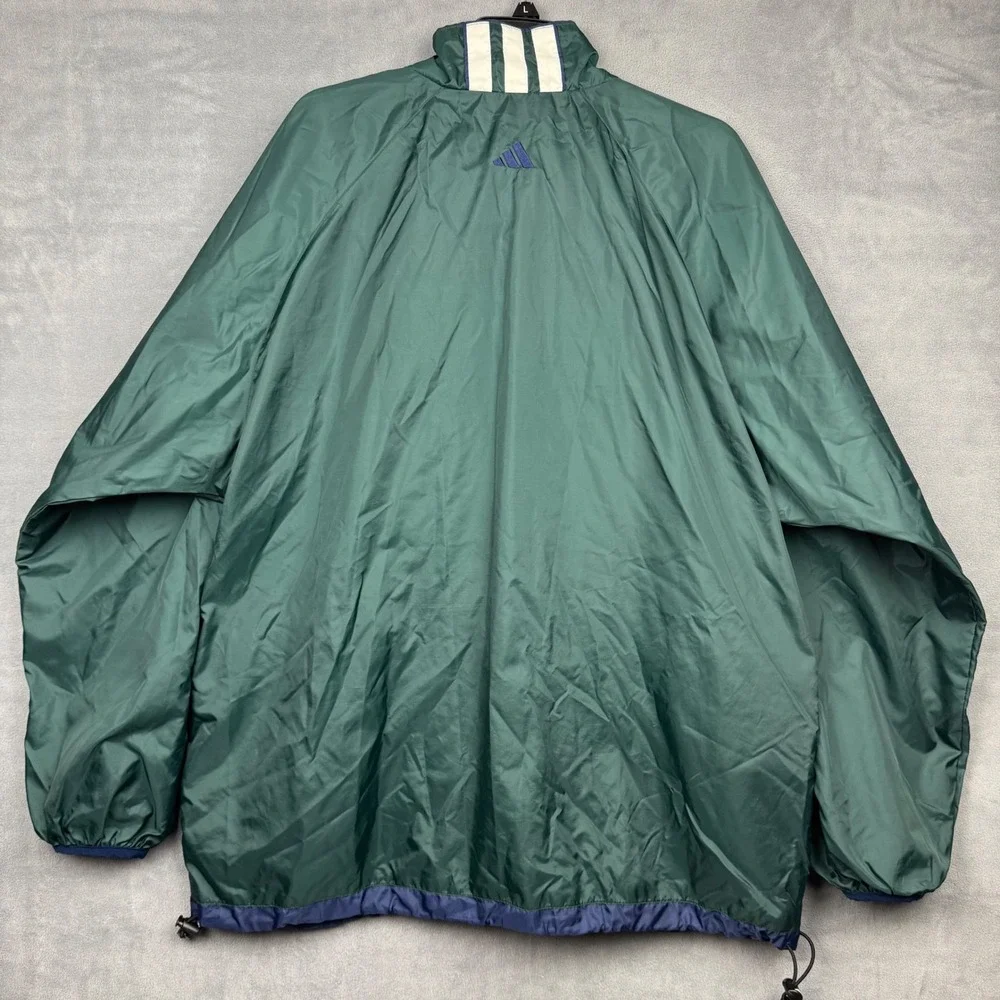 Vintage Adidas Track Jacket Green Men Large Lightweight Sportswear Y2K - Picture 9 of 9